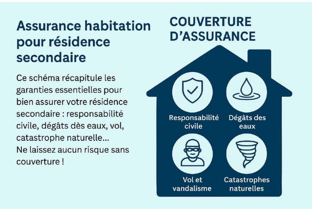 Schéma de couverture d’assurance habitation pour résidence secondaire